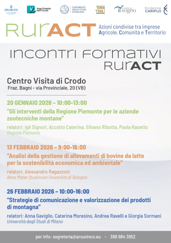 Incontri formativi RurACT 2026