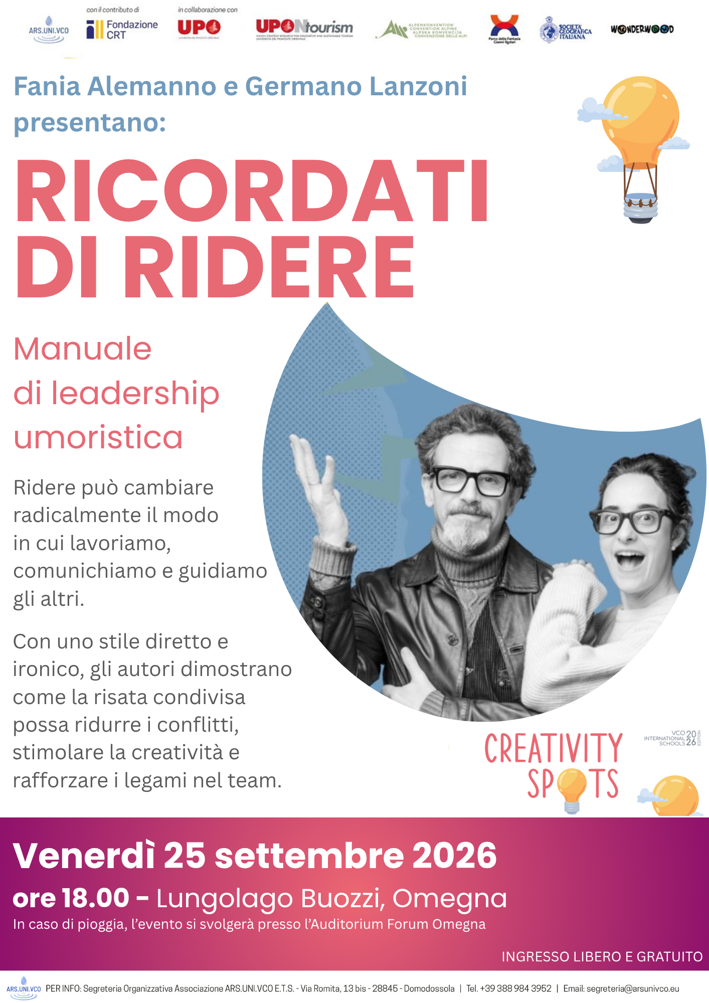 Creativity Spots - locandina evento pubblico