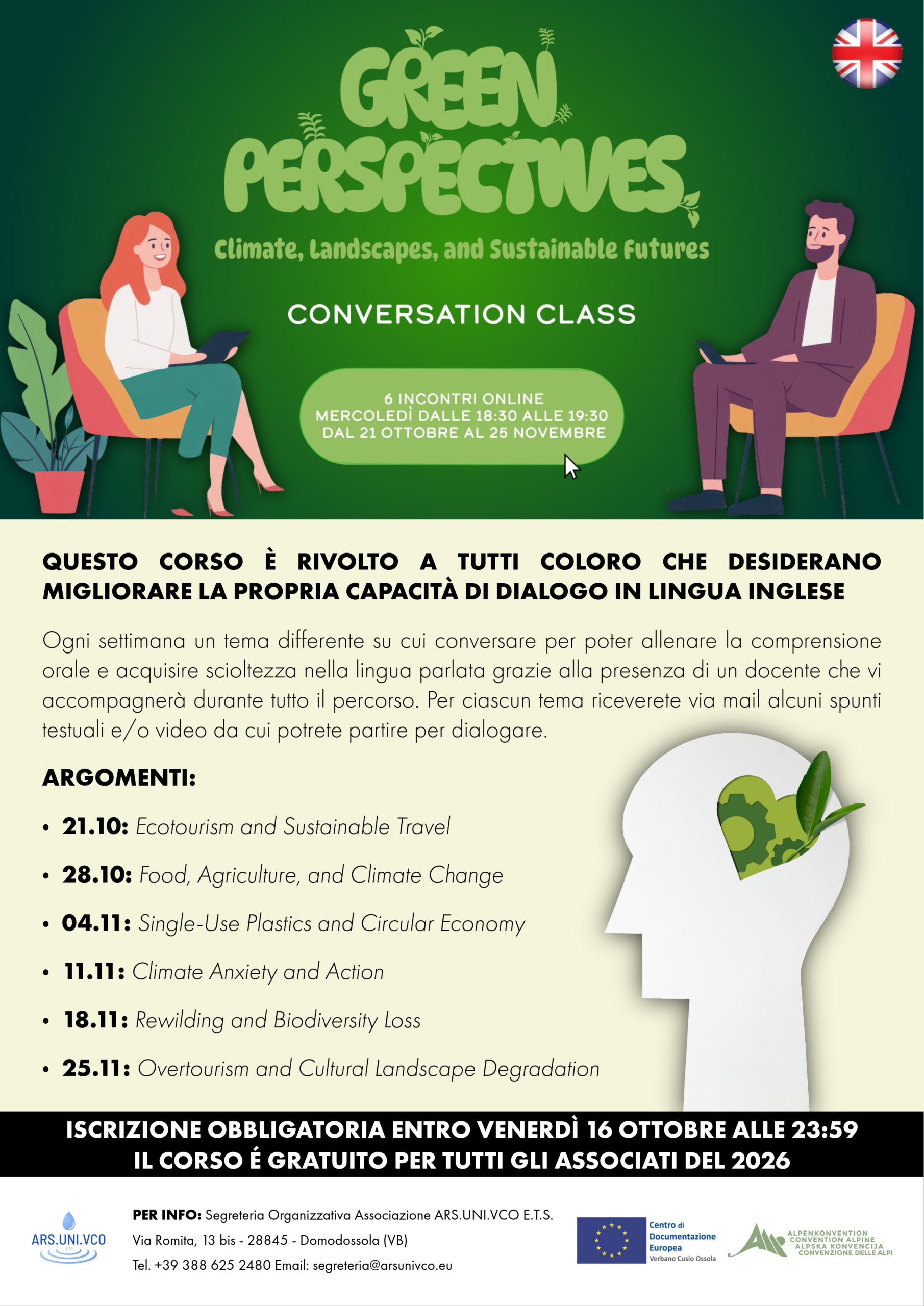 Conversation - locandina corso ottobre/novembre 2026